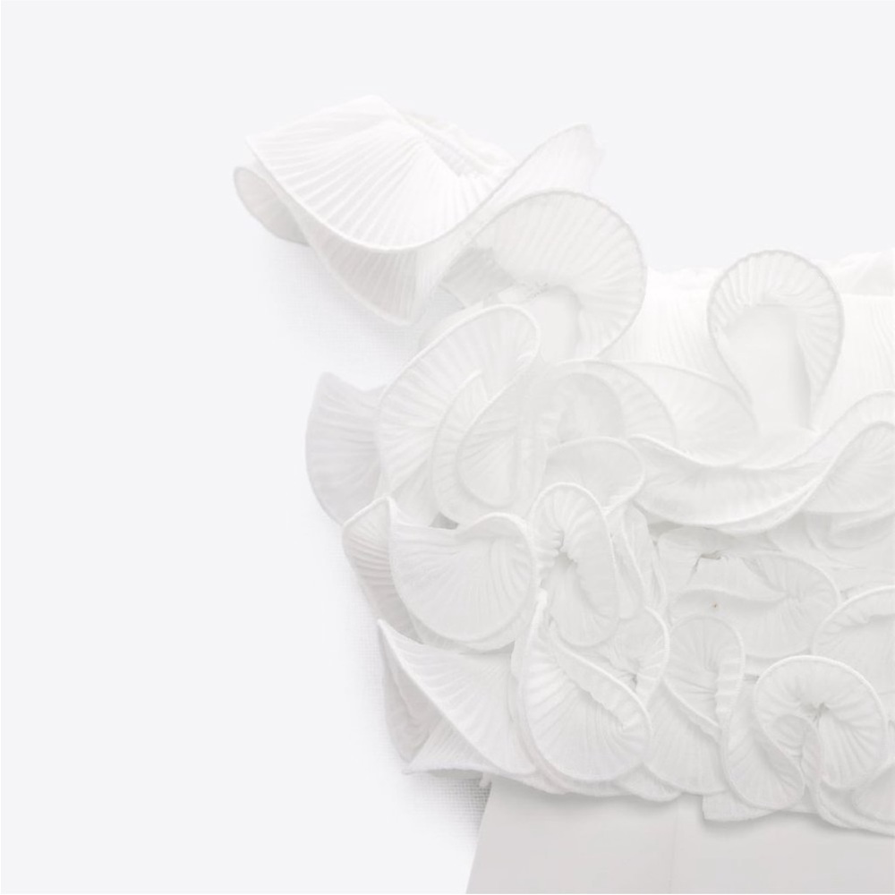 Zara Pleated Ruffle Mini Dress - Picture 8 of 12